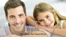  Presentation with cute - Cool new presentation design with portrait-of-cute-little-girl backdrop and a coral colored foreground