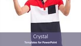  Presentation with child teen - Slides enhanced with portrait of cute smiling teen boy raised arms at you friendly and sincere pretty teenager show warm welcome pulling hands happy child isolated on white background background and a violet colored foreground