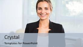  Presentation with cute - Amazing theme having portrait of cute young business backdrop and a light blue colored foreground