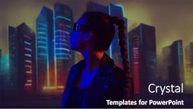  Presentation with cyberpunk - Presentation consisting of portrait-of-cyberpunk-girl background and a  colored foreground