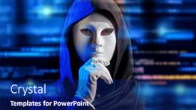  Presentation with cyberpunk - Theme featuring portrait-of-cyberpunk-man background and a navy blue colored foreground