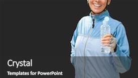  Presentation with cyclist - PPT layouts consisting of portrait of cyclist middle aged woman on black background background and a dark gray colored foreground