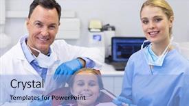  Presentation with mask nurse - Cool new presentation with portrait of dentist and nurse backdrop and a light blue colored foreground