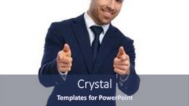  Presentation with navy blue - Slide deck with portrait-of-elegant-businessman background and a navy blue colored foreground