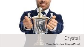  Presentation with navy blue - Slides enhanced with portrait-of-elegant-fashion-model background and a light gray colored foreground