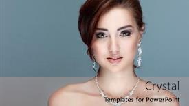  Presentation with elegant wedding - Slide set having portrait of elegant girl is in fashion style wedding decoration background and a soft green colored foreground