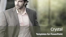  Presentation with space suit - Audience pleasing theme consisting of portrait of elegant man backdrop and a dark gray colored foreground