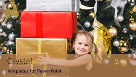  Presentation with elementary - Slide set consisting of portrait-of-elementary-age-girl background and a coral colored foreground