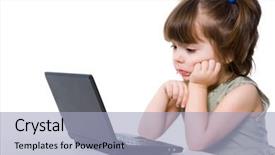  Presentation with elementary school - Amazing theme having portrait-of-elementary-school-girl backdrop and a light blue colored foreground