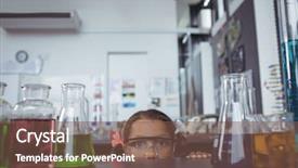  Presentation with soical science study - Amazing theme having portrait of elementary student hiding backdrop and a  colored foreground