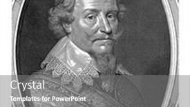  Presentation with engraving - Cool new slide deck with portrait-of-ernst-casimir-vintage backdrop and a gray colored foreground