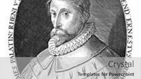  Presentation with engraving - Audience pleasing slide set consisting of portrait-of-ernst-of-bavaria backdrop and a light gray colored foreground