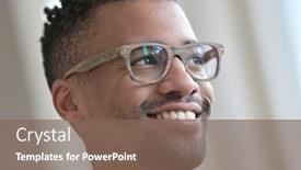  Presentation with ethnic - PPT theme with portrait-of-ethnic-man background and a violet colored foreground