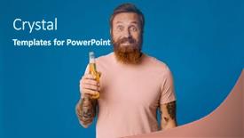  Presentation with ginger - Presentation with portrait-of-excited-ginger-bearded background and a ocean colored foreground