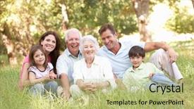  Presentation with extended family - Beautiful presentation featuring portrait of extended family group backdrop and a mint green colored foreground