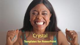  Presentation with black woman - Presentation design with portrait-of-exultant-black-woman background and a  colored foreground