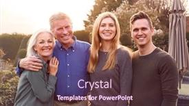  Presentation with grown - Slide deck consisting of portrait-of-family-with-adult background and a tawny brown colored foreground