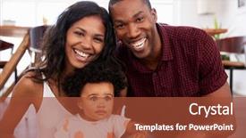  Presentation with daughter - Amazing theme having portrait of family with baby backdrop and a red colored foreground