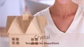  Presentation with architect - Slides consisting of portrait-of-female-architect-holding background and a coral colored foreground