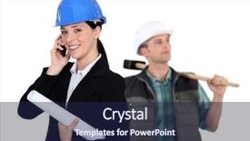  Presentation with architect - Cool new slides with portrait-of-female-architect-making backdrop and a  colored foreground