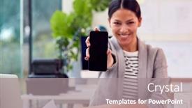  Presentation with architect - Slides featuring portrait-of-female-architect-working background and a gray colored foreground