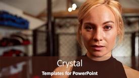  Presentation with martial arts - Audience pleasing theme consisting of portrait-of-female-mixed-martial backdrop and a tawny brown colored foreground