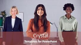  Presentation with racial - Beautiful theme featuring portrait-of-female-multi-racial backdrop and a red colored foreground