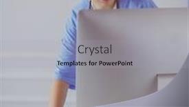  Presentation with medical emergency - Beautiful PPT theme featuring portrait-of-female-physician-filling backdrop and a light gray colored foreground