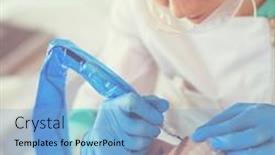  Presentation with fridge - Cool new theme with portrait-of-female-standing-near backdrop and a light blue colored foreground