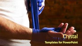  Presentation with tape recorder masters - Beautiful slide deck featuring portrait of fighteris applying bondage backdrop and a tawny brown colored foreground