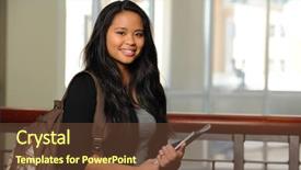  Presentation with filipino - Theme with portrait of filipino girl background and a tawny brown colored foreground