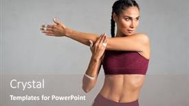  Presentation with aged - Beautiful slide set featuring portrait-of-fit-middle-aged backdrop and a coral colored foreground