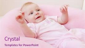  Presentation with baby girl - Theme having portrait of five months old background and a lemonade colored foreground