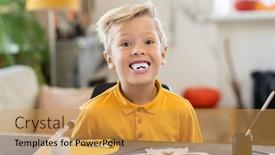  Presentation with vampire - PPT theme having portrait-of-funny-boy background and a yellow colored foreground