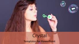  Presentation with soap - Beautiful PPT theme featuring portrait-of-funny-lovely-teenage backdrop and a coral colored foreground