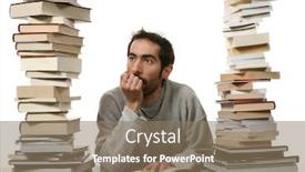  Presentation with funny - Cool new presentation with portrait-of-funny-man backdrop and a coral colored foreground