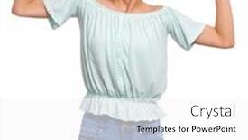  Presentation with child teen - Audience pleasing presentation design consisting of portrait of funny teen girl raised her hands and shows biceps isolated on white background serious cute teenage young boy shows biceps strong child flexing biceps backdrop and a white colored foreground