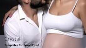  Presentation with black baby - Colorful theme enhanced with portrait of gentle romantic couple awaiting baby over black background happy pregnant woman with husband posing in the studio backdrop and a lemonade colored foreground