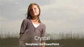  Presentation with urban - Beautiful presentation theme featuring portrait-of-girl-in-non backdrop and a violet colored foreground