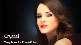 Presentation with glamour - PPT layouts having portrait of glamour woman over dark gray background with flying hair background and a wine colored foreground