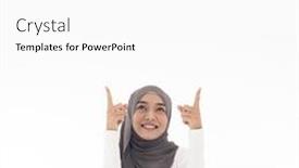  Presentation with good - Slide deck having portrait-of-good-looking-beautiful background and a white colored foreground