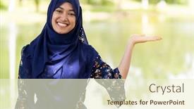  Presentation with islamic muslim - Audience pleasing slides consisting of young teenager muslim islamic asian backdrop and a cream colored foreground