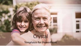  Presentation with ship yard transport - Beautiful PPT layouts featuring portrait of granny piggybacking grandson backdrop and a coral colored foreground