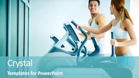  Presentation with training - Amazing slide deck having portrait of guy and girl backdrop and a teal colored foreground