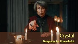  Presentation with fortune teller - Slide deck consisting of portrait-of-gypsy-fortune-teller background and a  colored foreground