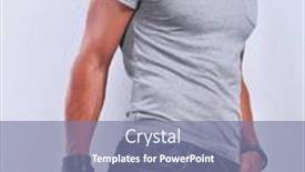  Presentation with hat - PPT theme with portrait-of-handsome-bearded-man background and a seafoam green colored foreground