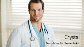  Presentation with cancer ovary - Presentation theme featuring portrait of handsome male cancer background and a light gray colored foreground