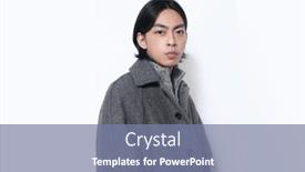  Presentation with gray - Presentation theme enhanced with portrait-of-handsome-male-wearing background and a  colored foreground