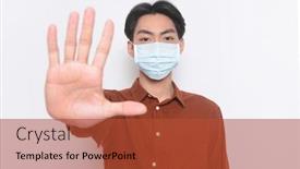  Presentation with long sleeve - Cool new presentation theme with portrait-of-handsome-man-wearing backdrop and a red colored foreground