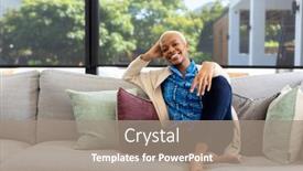  Presentation with quality life - Slides having portrait-of-happy-african-american background and a gray colored foreground